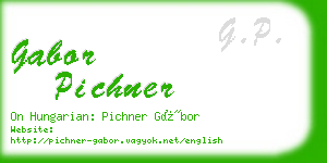 gabor pichner business card